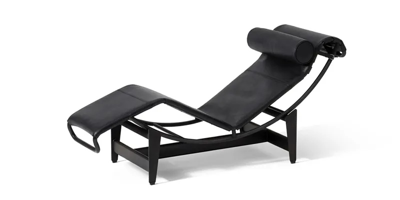 Cassina 4 Chaise longue à réglage continu — Saddle Leather